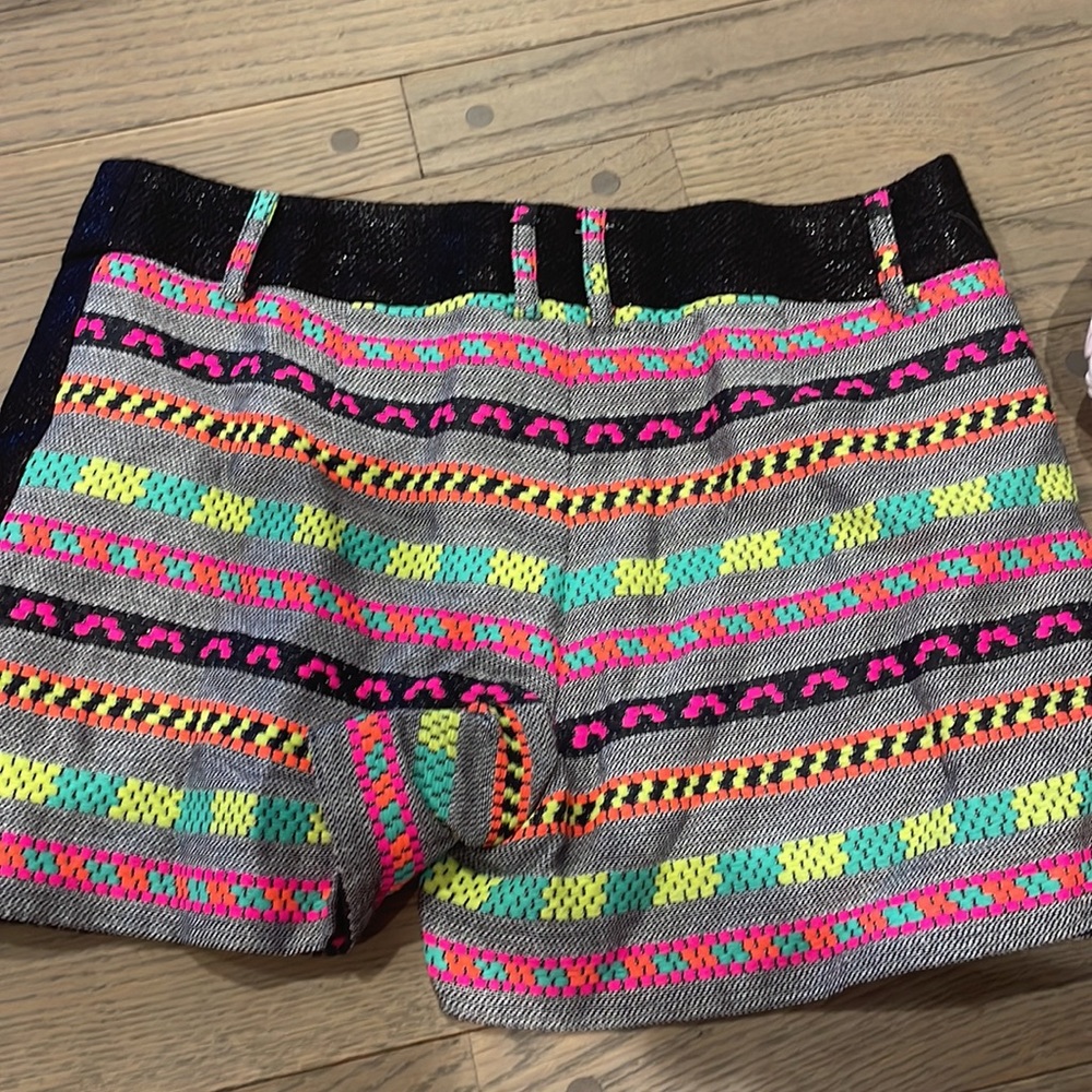 Milly Neon Stripe Shorts - size 2 - Picture 3 of 3